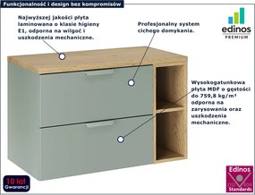 Zielona szafka łazienkowa pod umywalkę nablatową Z5-K04