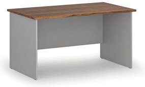 Biurko PRIMO GRAY, 140x80 cm, szary/orzech