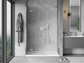 Mexen Mist-H drzwi prysznicowe uchylne lewe 140 cm, transparent, chrom - 8A5-140-001-01-00-L