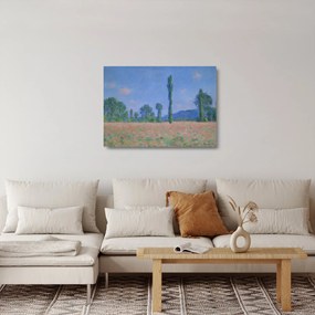 Obraz na szkle - Claude Monet, Poppy Field (Giverny), reprodukcje (70x50 cm)