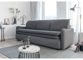 Szara aksamitna rozkładana sofa Miuform Tender Eddie