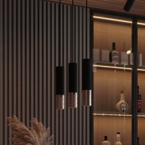 Plafon LOOPEZ czarny/miedź SOLLUX  LIGHTING