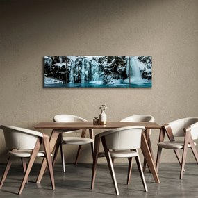 Obraz zamarzniętych wodospadów (170x50 cm)