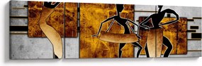 Obraz - Motywy kultury afrykańskiej (170x50 cm)