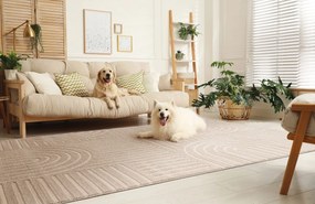 Dywan nowoczesny 3D Louis beżowy 200 cm x 290 cm