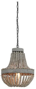 Biała lampa wisząca z metalowym kloszem ø 36 cm Luna – Light & Living
