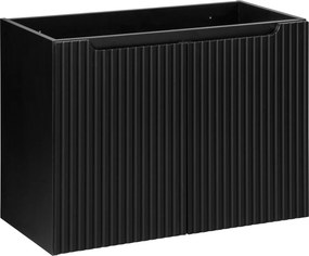 Wisząca szafka umywalkowa 2-drzwiowa Nova 80 cm, czarny mat