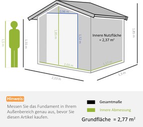 Outsunny szopa na narzędzia z fundamentem metalowa domek ogrodowy grafitowy 213x130x185 cm zabezpieczenie przed warunkami atmosferycznymi | Aosom PL