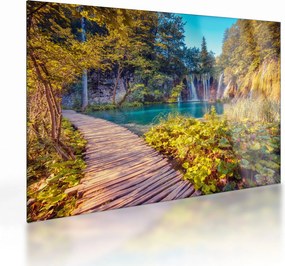 Obraz na szkle - Jeziora Plitwickie, Chorwacja (70x50 cm)