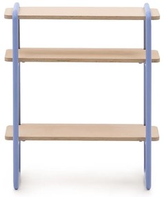 Jasnoniebiesko-naturalny wiszący regał dziecięcy w dekorze jesionu 60x70x28 cm Tinn – Kave Home