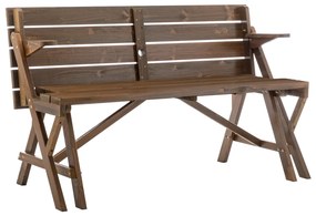 Stół ogrodowy 2w1, brązowy, ZAGIR