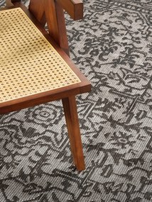 Dywan zewnętrzny dwustronny Duet czarno-kremowy 160 cm x 230 cm