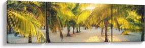 Obraz - Kobieta w palmach (170x50 cm)