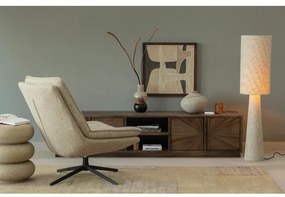 Beżowa lampa stojąca z tekstylnym kloszem (wysokość 187 cm) Loft – WOOOD