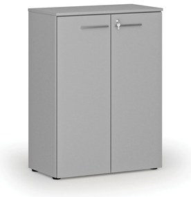 Szafa biurowa z drzwiami PRIMO GRAY, 800 x 420 x 1087 mm, szary
