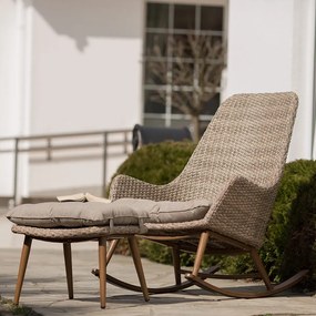 Fotel bujany z podnóżkiem Melanie cappuccino PATIO