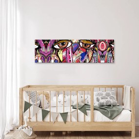 Obraz - Street art - sowa (170x50 cm)