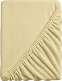 PrzytulneMieszkanie.pl Prześcieradło z mikropluszu SOFT 180x200 cm żółte