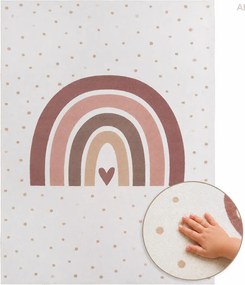 Dywan dziecięcy Coco Tęcza beżowa na kremowym tle 80 cm x 150 cm