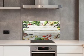 Szklany Panel Kompozycja z Awokado i Szpinaku