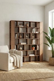 Orzechowy regał biblioteczka do salonu Z1-C52