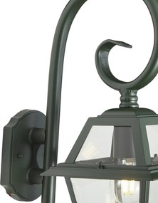 Klasyczny kinkiet zewnętrzny ciemnozielony IP44 - Berta