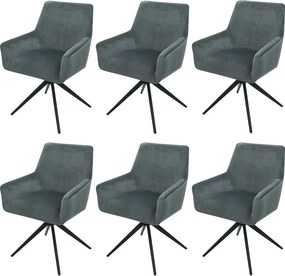 Krzesło do jadalni MCW-L91 (zestaw 6 sztuk),  ciemnoszary
