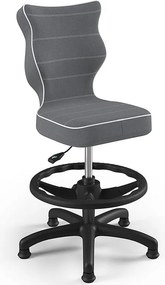 Krzesło dziecięce do biurka Petit Black z podnóżkiem rozmiar 3 (119-142 cm)