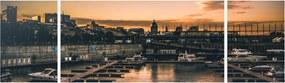 Obraz - miasto portowe (170x50 cm)