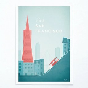 Plakat Travelposter San Francisco, 30 x 40 cm