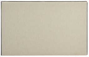 Zagłówek do łóżka ze zdejmowanym pokrowcem 170 cm - Bawełna i len - Beżowy i czarny - CHESMA