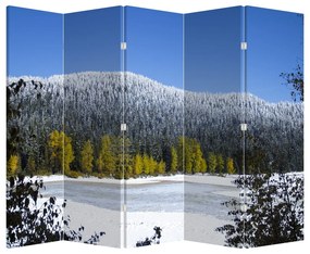 Parawan - Śnieżne góry zimą (210x170 cm)