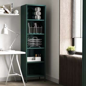 Regał na książki MARIO, 500 x 1800 x 350 mm, Modern: butelkowa zieleń