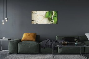 Zdjęcie na płótnie Serce z Liści Brzozy