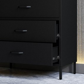 Komoda szafka metalowa czarna  Modern CARLA 800 x 1015 x 400 mm