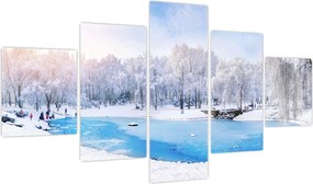 Obraz - Lodowe jezioro (125x70 cm)