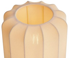 Lampa stołowa Japandi złota z beżowym kloszem - PluniJapandi Oswietlenie wewnetrzne