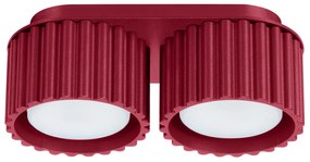 Plafon dwupunktowy AURA 2 burgund GX53 ryflowany  SOLLUX  LIGHTING