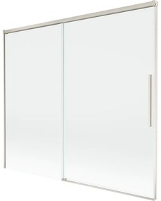 Mexen Rox parawan nawannowy 2-skrzydłowy rozsuwany 180 x 150 cm, transparent, nikiel szczotkowany - 8C9-180-001-97-00