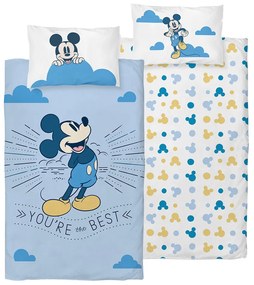 Pościel dziecięca do łóżeczka Mickey Mouse JsiNejlepší, 100 x 135 cm, 40 x 60 cm