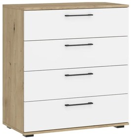 Komoda FORMO KM-1 77cm dąb artisan/biała HALMAR