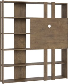 Regał otwarty Kato L z panelem TV Orzech