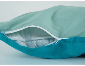 B.E.S. Petrovice Bawełniana pościel Double face turkusowo-oliwkowa