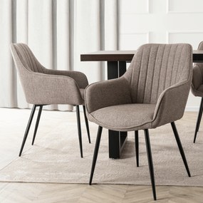 Krzesło Tapicerowane do Salonu MALAGA Cappucino Nowoczesne