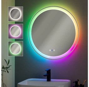 Brilagi - LED RGBW ściemnialne podgrzewane lustro z podświetleniem AVA PRO LED/18W/230V, śr. 60 cm, IP44