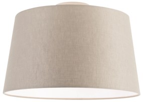 Nowoczesna lampa sufitowa z abażurem w kolorze taupe 35 cm - CombiWiejski/ Rustykalny / Vintage Oswietlenie wewnetrzne