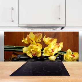 Panel Szklany Fioletowa Orchidea w Detalu