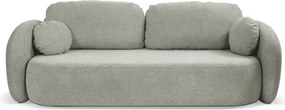 Masseno Sofa AMICO z funkcją spania i pojemnikiem na pościel, Rozkładana sofa - Jasnoszary, ARAGON 83