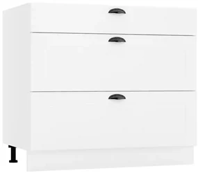 Szafka kuchenna stojąca 90 ADELE D90 S/3 PC biała mat STOLKAR