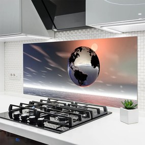 Panel Szklany do Kuchni Artystyczna Wizja Planety Ziemia